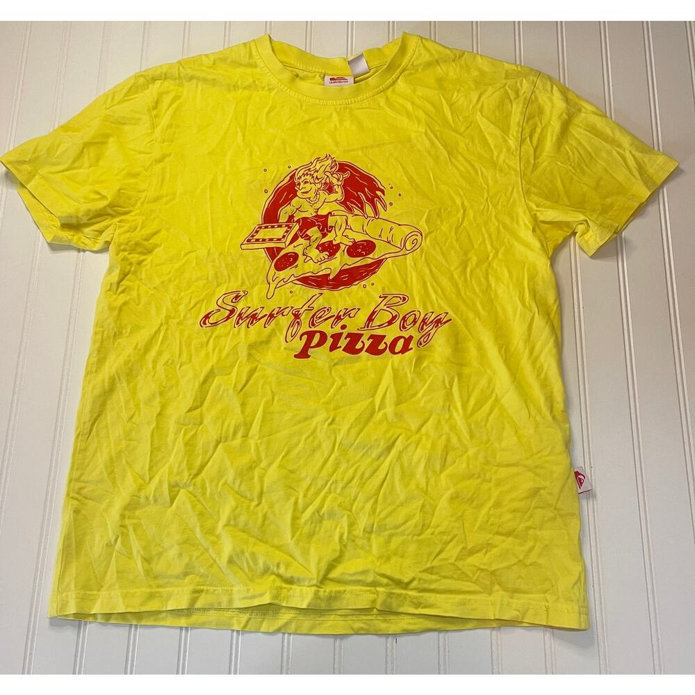Quiksilver X Stranger Things Surfer Boys Pizza T Shirt Size Mens Medium‎